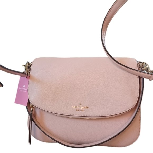 kate spade Bags Kate Spade Jackson Medium Flap Shoulder Bag Pebble